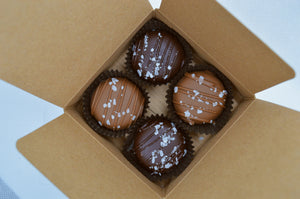 4 Pack Dipped Caramels - Almond