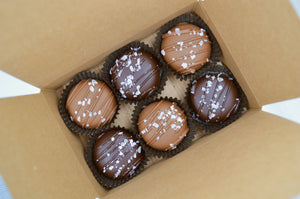 6 Pack Dipped Caramels - Almond