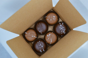 6 Pack Dipped Caramels - Pecan